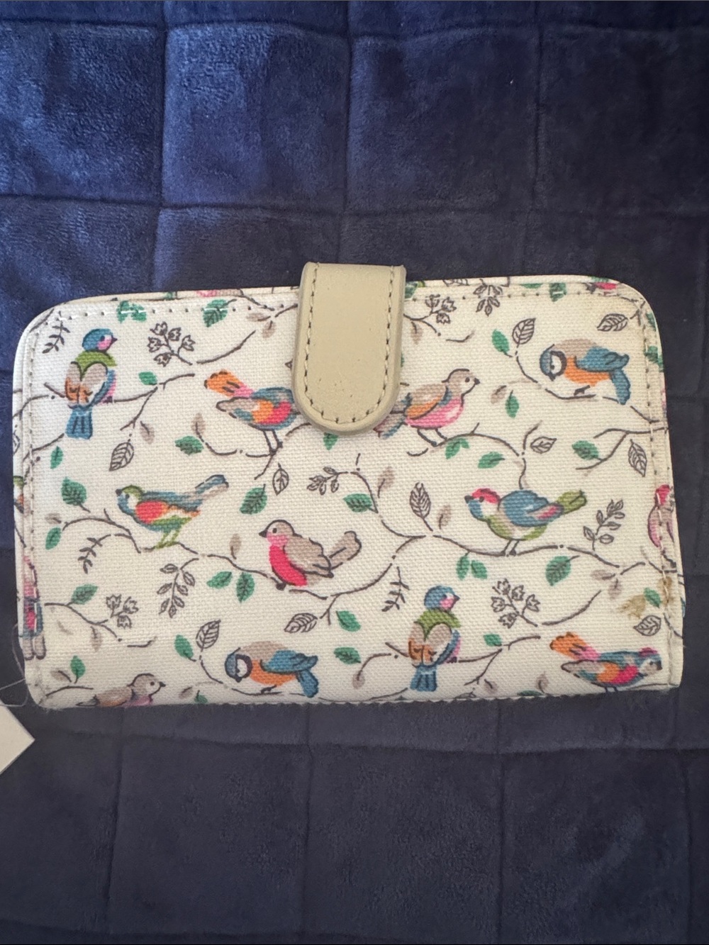 Cath Kidston Bird Print Zip-Around Wallet - Cream Purchased in UK